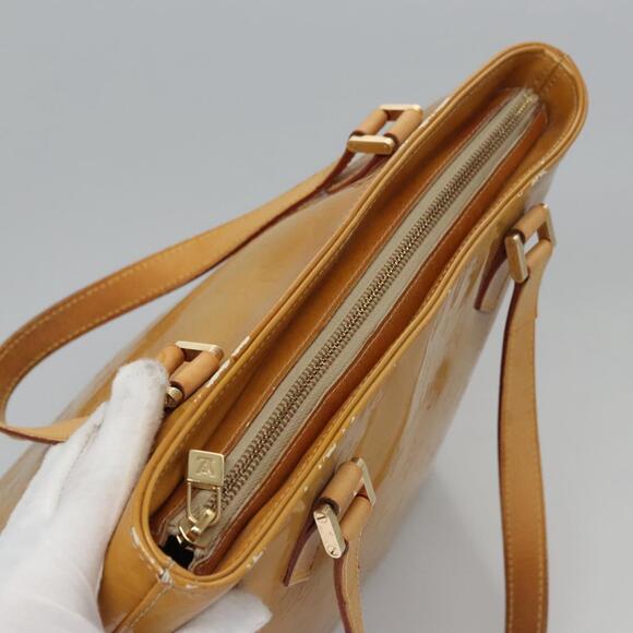 LOUIS VUITTON Monogram Vernis Houston Hand Bag Beige M91004 - Picture 7 of 13